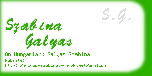 szabina galyas business card